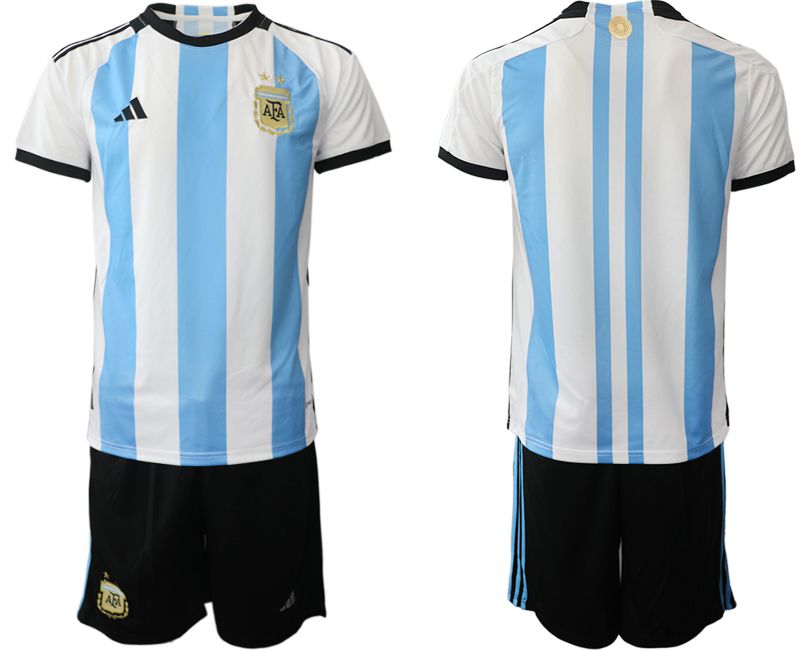 Men 2022 World Cup National Team Argentina home white blank Soccer Jerseys->other club jersey->Soccer Club Jersey